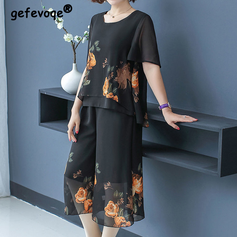 Summer Clothing Vintage - Elegant Fashion Floral Printing Lace Short