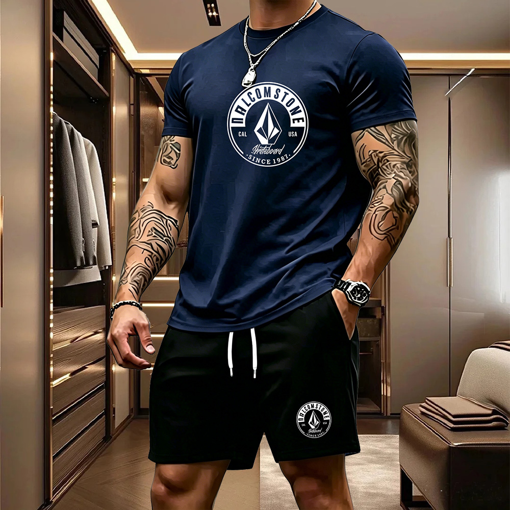 Summer Clothing For Young Men - Men's Casual Sportswear 2-piece Set Classic
