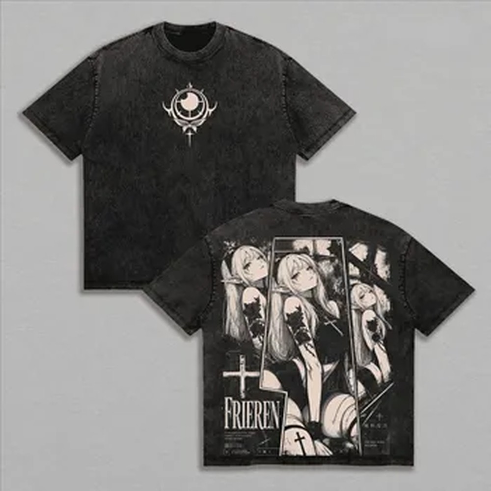 Summer Clothing Italy - Fashion Y2k Frieren T-shirt Manga Printed