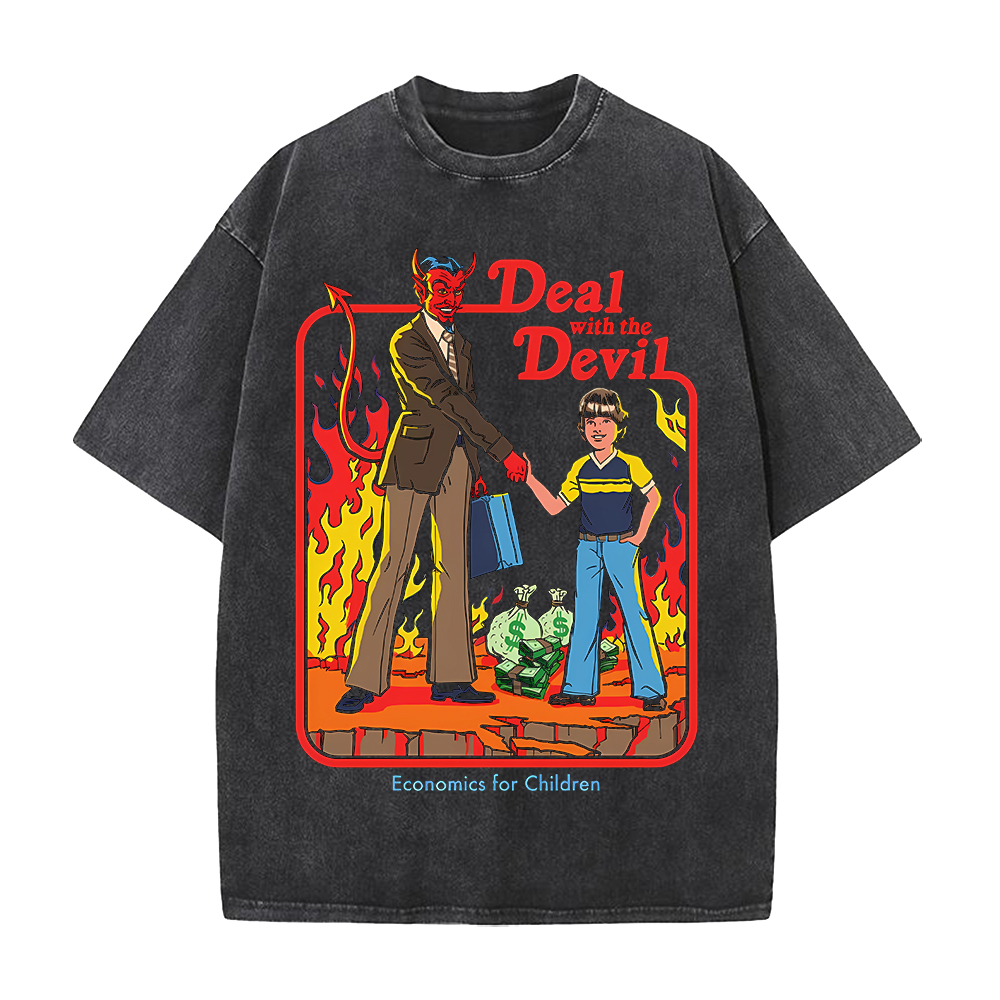 Summer Clothing Deals - Deal Wich The Devil Printed T-shirt