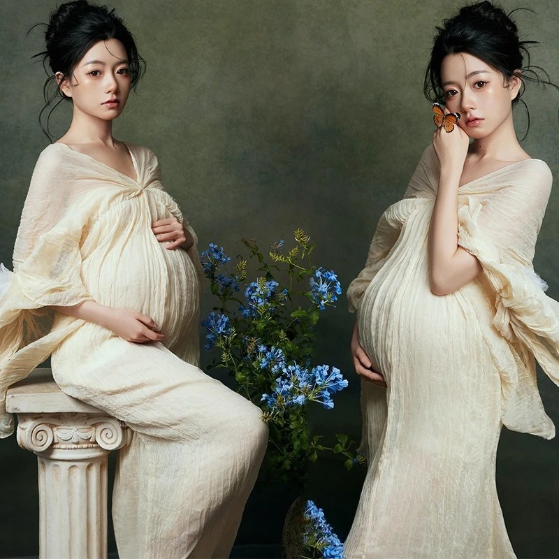 Summer Clothing For Greece - Women Maternity Dress for Photoshoot Lady