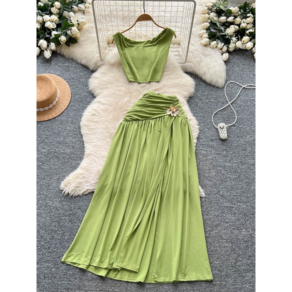 Summer Clothing Vintage - Chic vintage sleeveless split slim Elegant