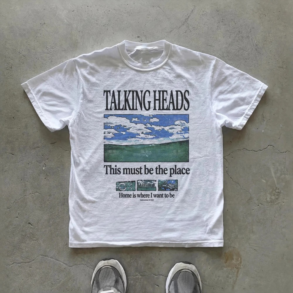 Summer Clothing Places - Talking Heads Graphic T-Shirt This Must