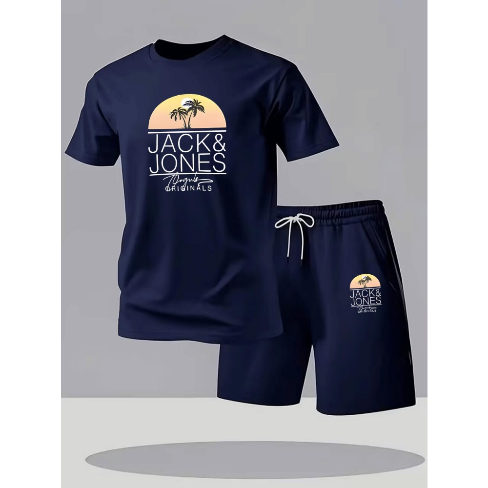 Summer Clothing For Young Men - Men's Fitness T-Shirts Sets Breathable Quick
