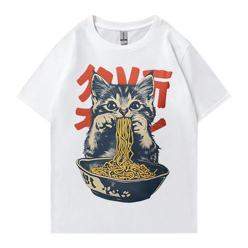 Summer Clothing Essentials Women - Kawaii Ramen Cat Retro Japanese N..Essential