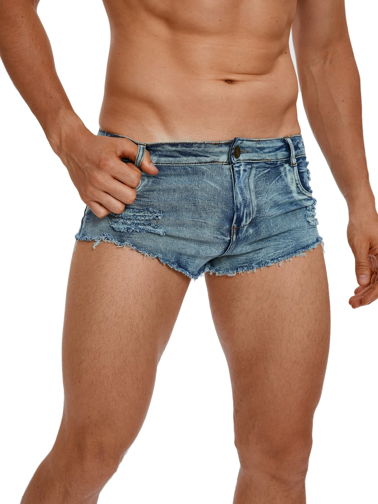 Summer Clothing Vintage - Men's Low Waist Jeans Shorts Fashion