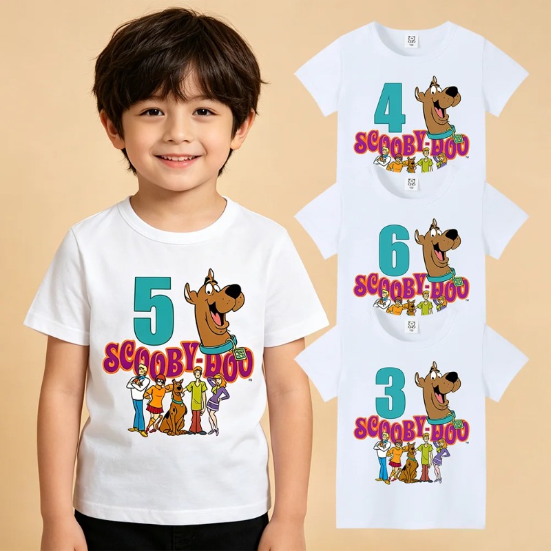 Summer Clothing For Baby Boy - Scooby-Doo Birthday Number Tee Shirt Baby
