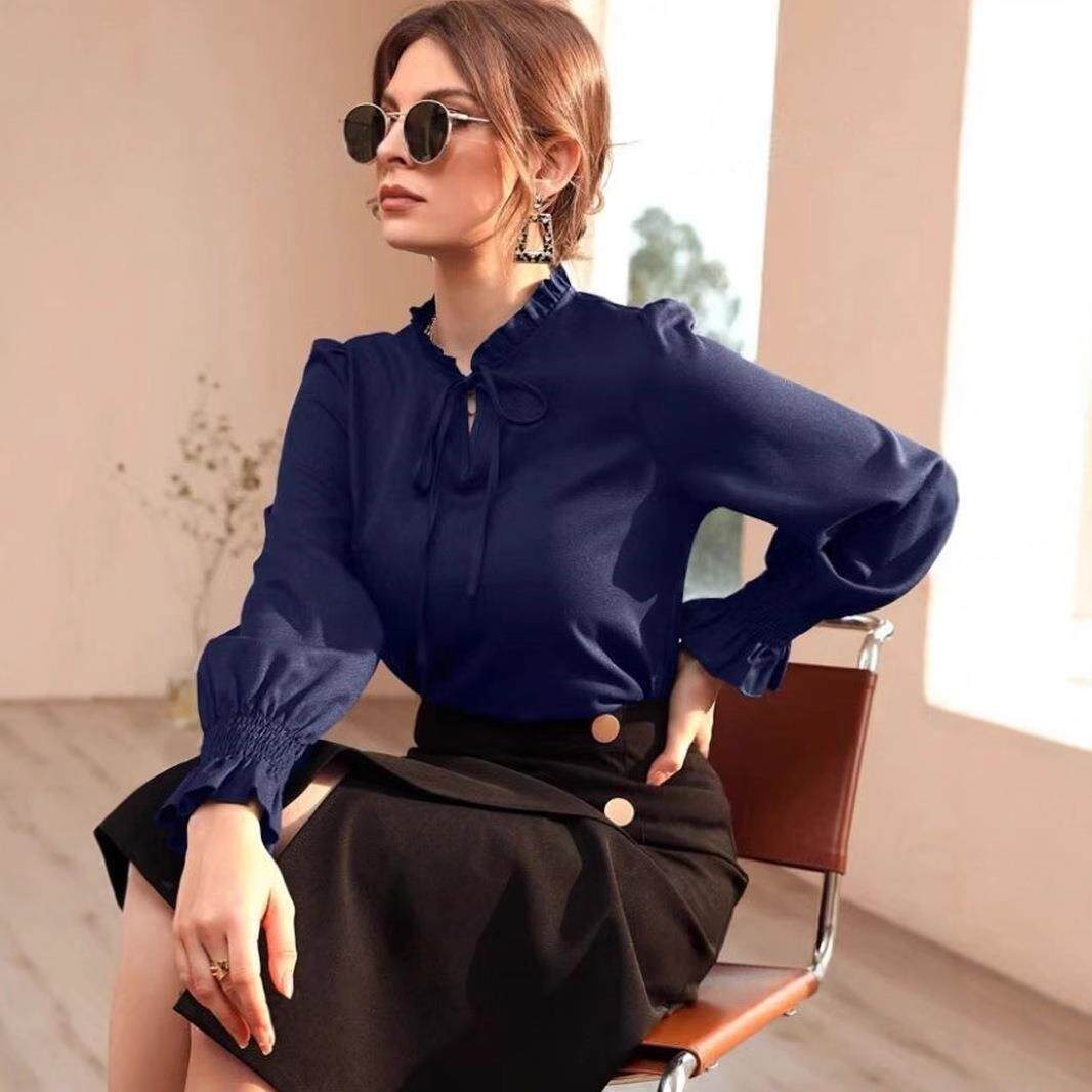 Summer Clothing Online - Cross-Border Women's Satin Long Sleeve Shirt