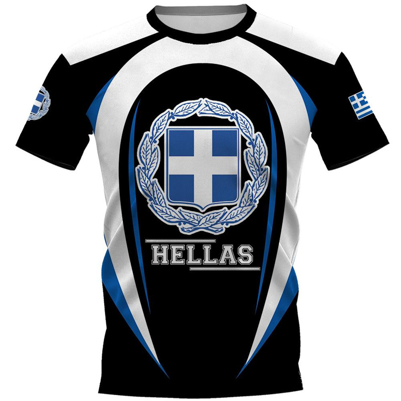 Summer Clothing For Greece - Hellas Totem Greece Emblem Graphic T