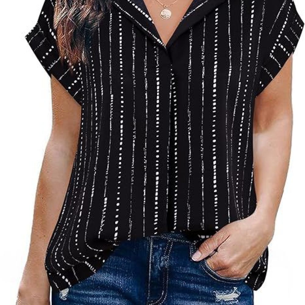 Casual Womens Striped Shirt La - Summer Clothing Essentials Women 评论和价格