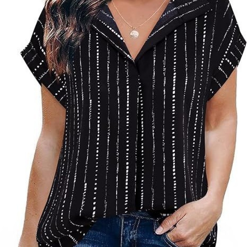 Casual Womens Striped Shirt La - Summer Clothing Essentials Women 评论和价格