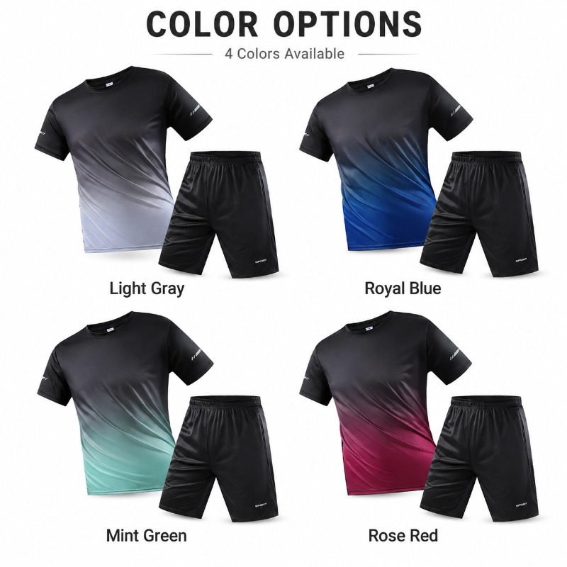 Men Quick Dry Sportswear Set 2 - Summer Clothing For Young Men 评论和价格