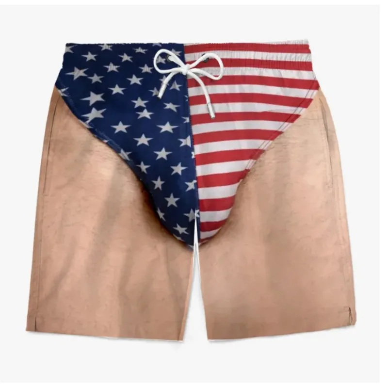 Men Summer Beach Shorts Flag P - Summer Vacation Clothing Men 评论和价格