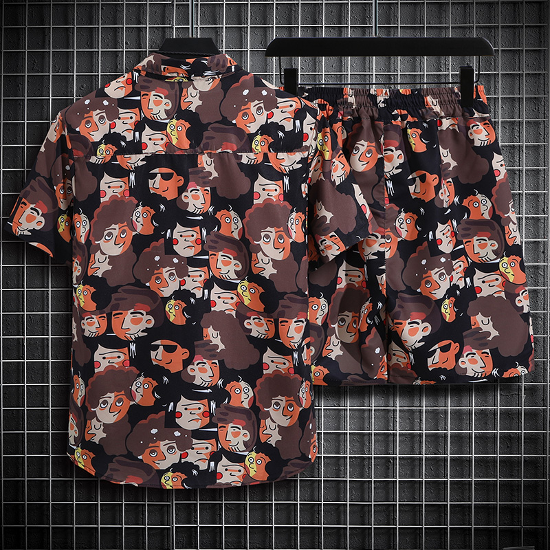 Men's Summer Casual Set Short  - Summer Vacation Clothing Men 评论和价格