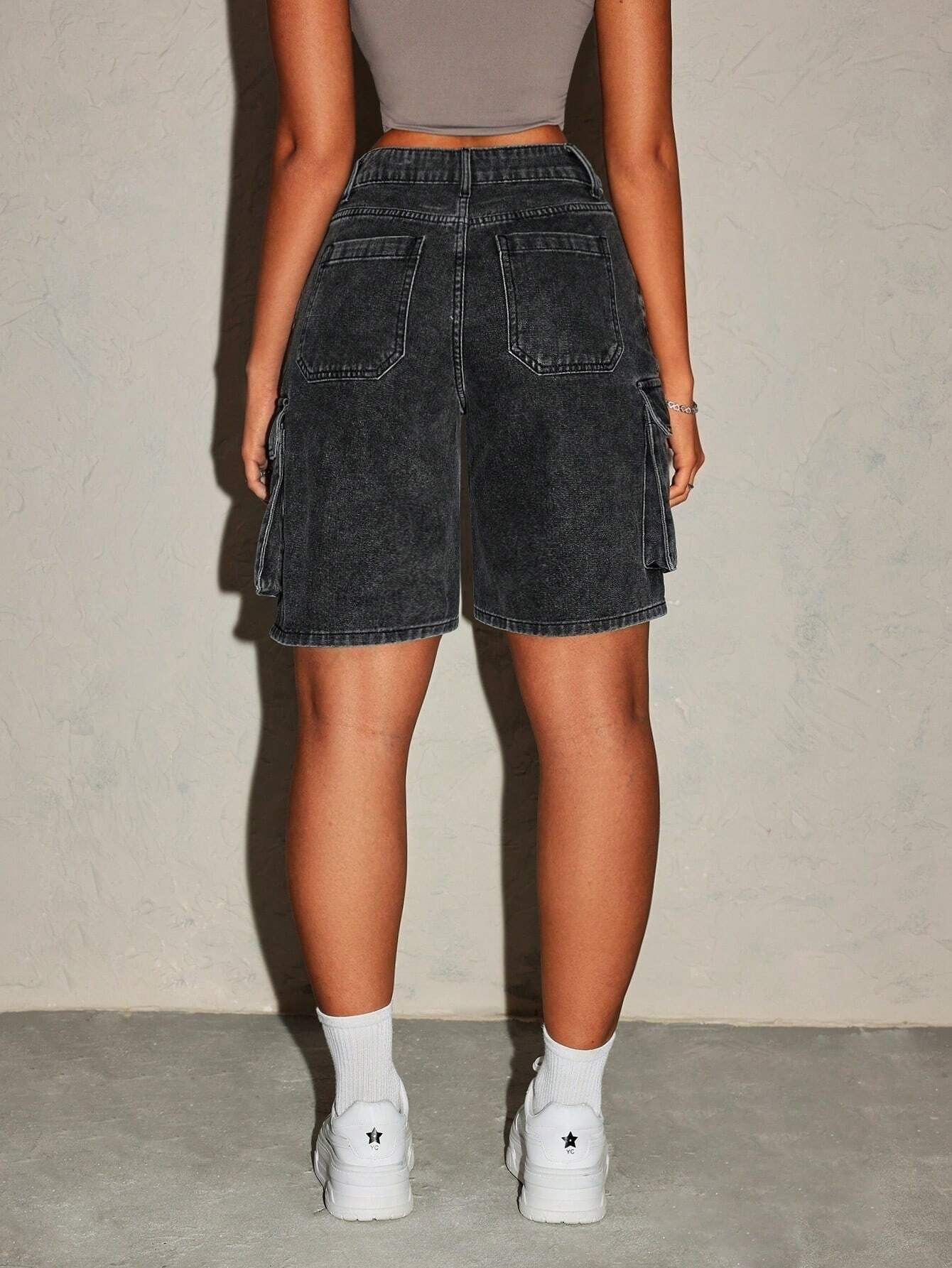 Women's Retro Denim Shorts Fiv - Summer Clothing Vintage 评论和价格
