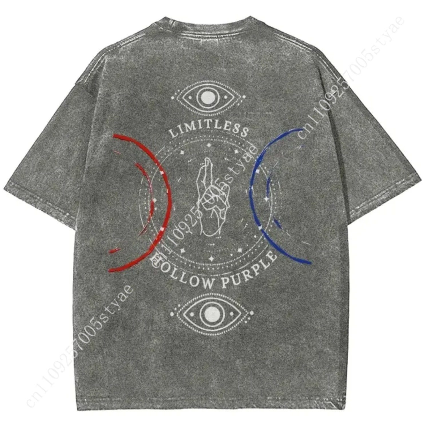 Anime  Gojo Satoru Print T-shi - Summer Clothing Vintage 评论和价格