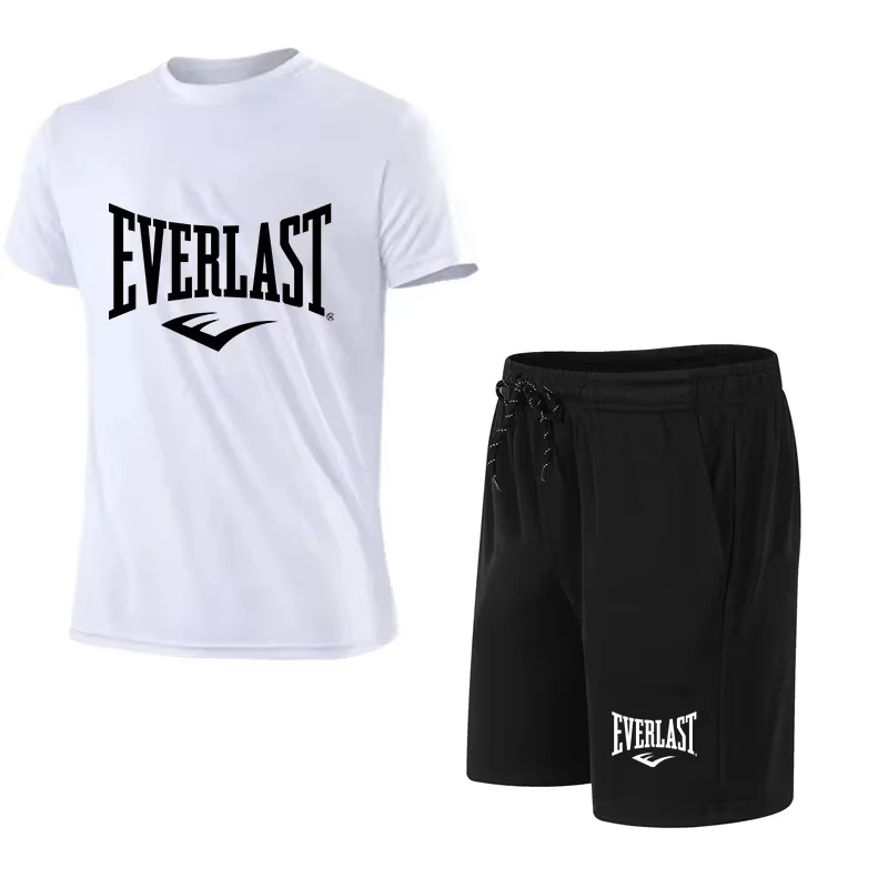 EVERLAST Men's T-shirt + Short - Summer Clothing For Young Men 评论和价格