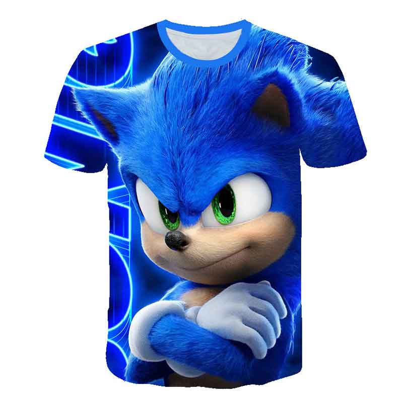 Boys Sonic T-Shirt Kids TShirt - Summer Clothing For Baby Boy 评论和价格