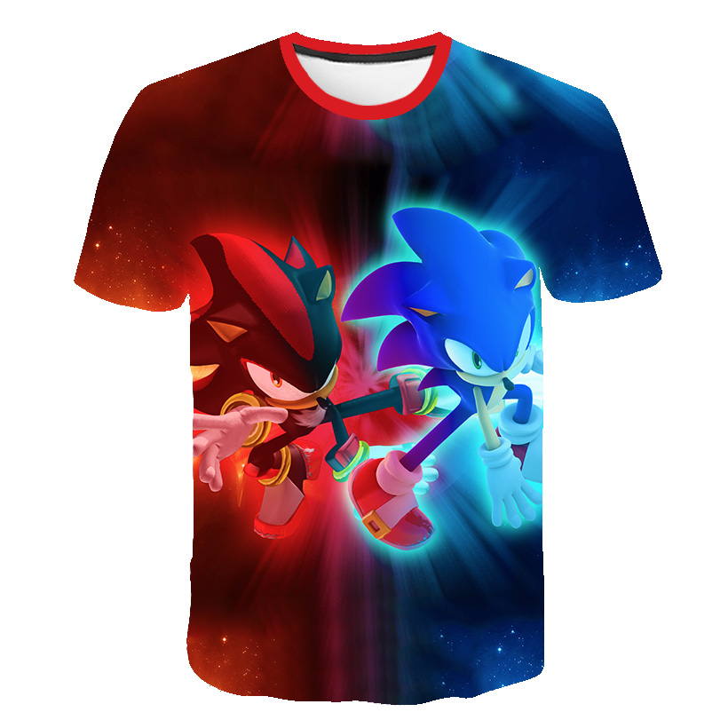 Boys Sonic T-Shirt Kids TShirt - Summer Clothing For Baby Boy 评论和价格