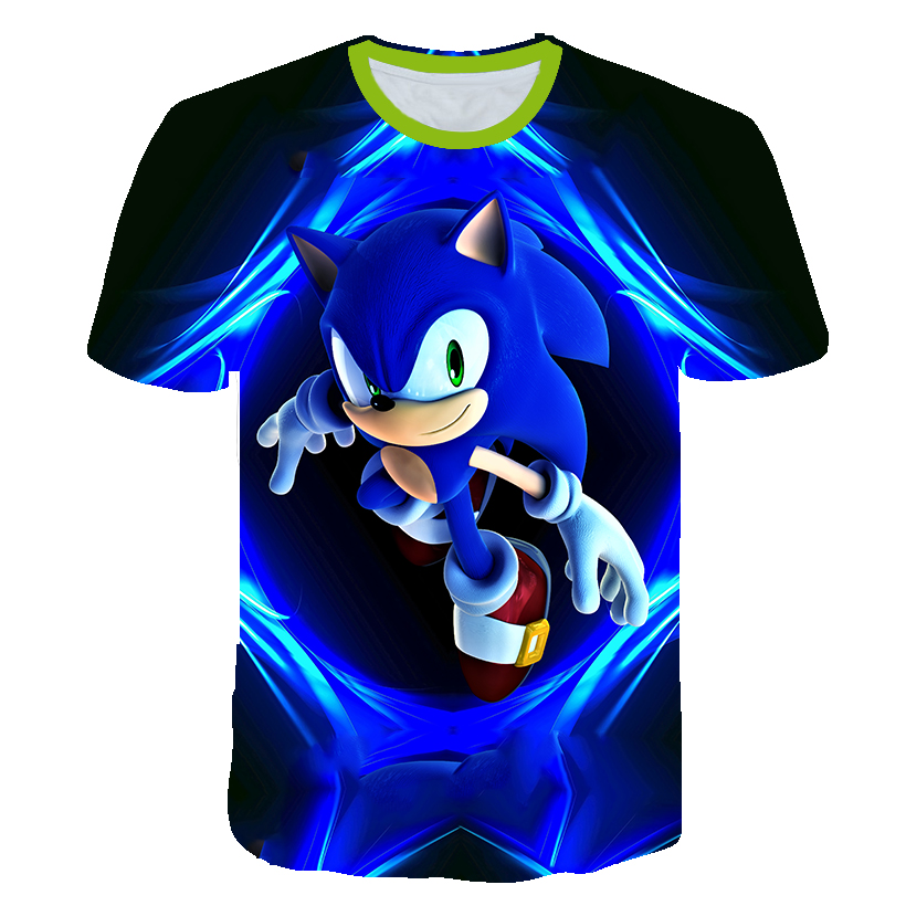 Boys Sonic T-Shirt Kids TShirt - Summer Clothing For Baby Boy 评论和价格