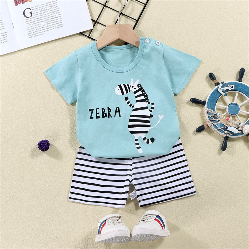 Cotton Tees+Shorts 2-piece Tra - Summer Clothing For Baby Boy 评论和价格