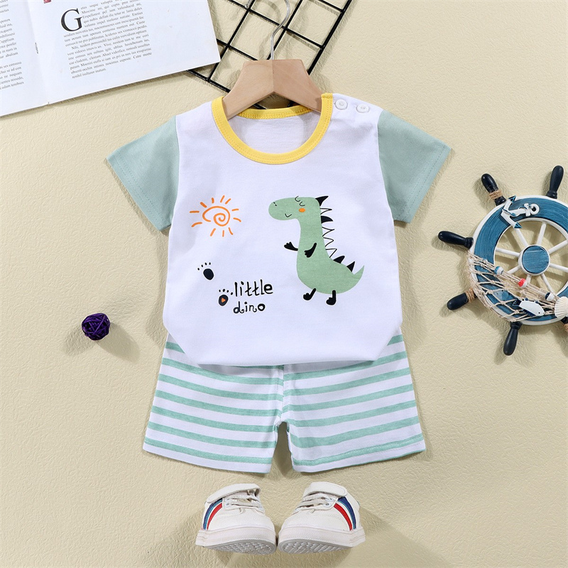 Cotton Tees+Shorts 2-piece Tra - Summer Clothing For Baby Boy 评论和价格