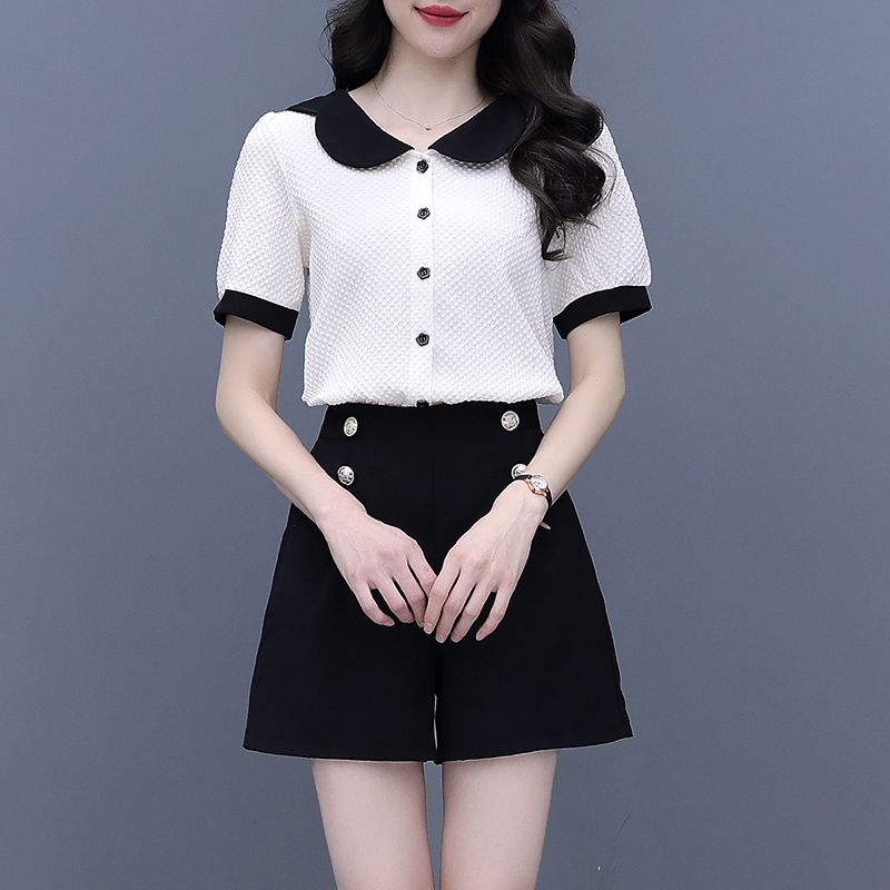 Contrast Color Button Short Se - Summer Clothing Trends For Women 评论和价格