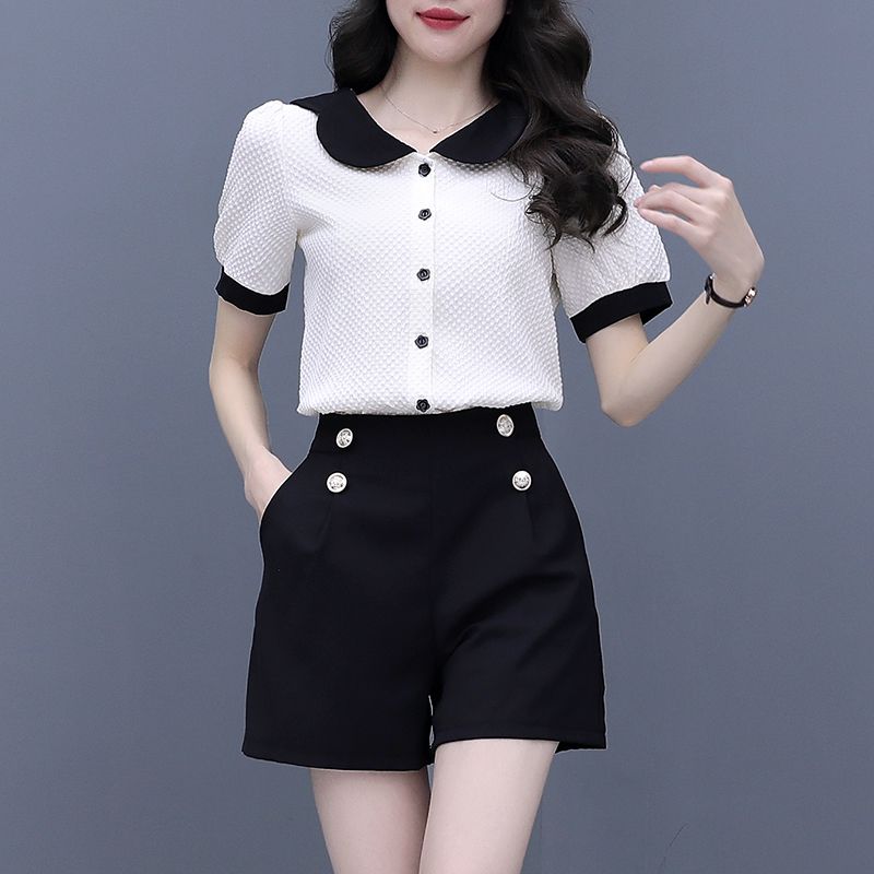 Contrast Color Button Short Se - Summer Clothing Trends For Women 评论和价格