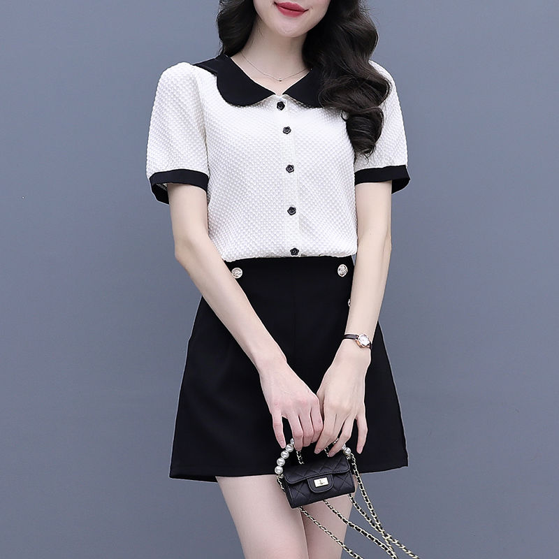 Contrast Color Button Short Se - Summer Clothing Trends For Women 评论和价格