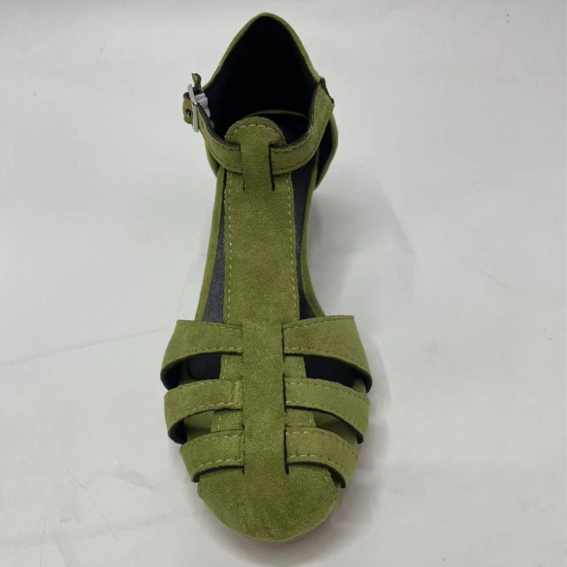 Women's Green Suede Kitten Hee - Summer Clothing Stores 评论和价格