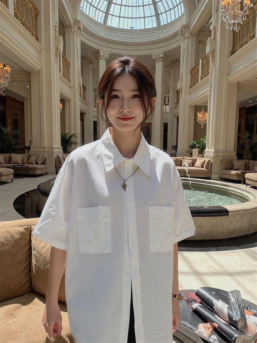 Short Sleeve Korean Style Shir - Summer Clothing Trends For Women 评论和价格