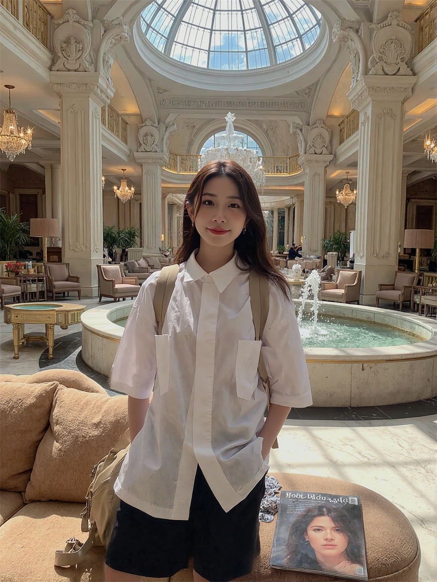 Short Sleeve Korean Style Shir - Summer Clothing Trends For Women 评论和价格