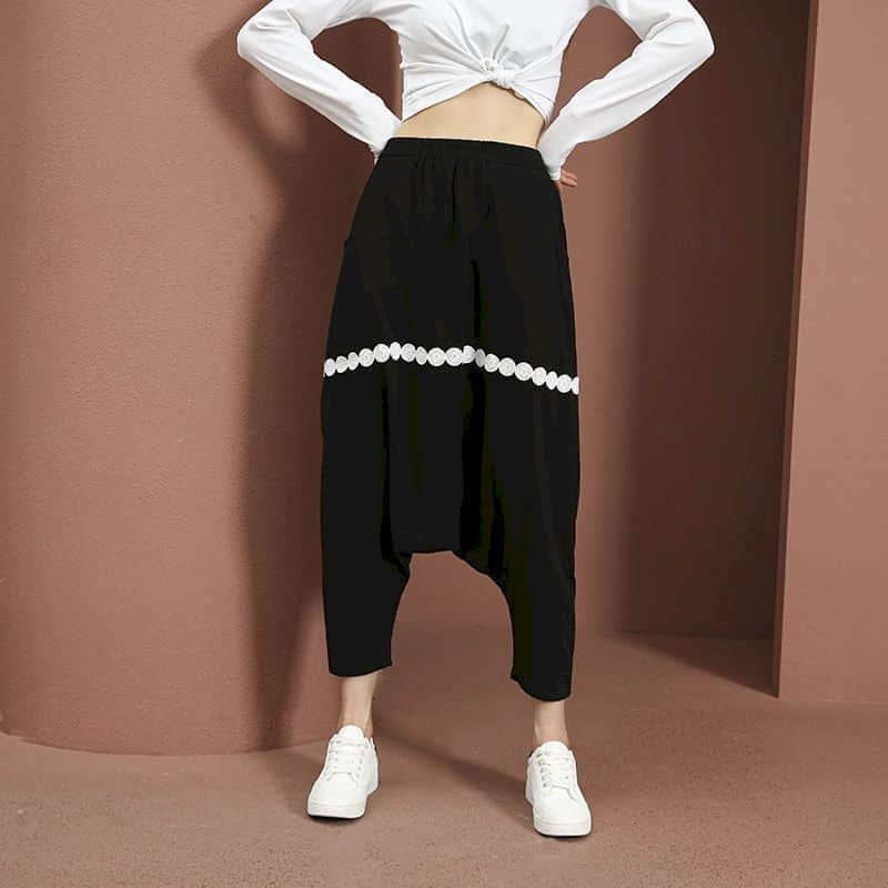 Baggy Pants Women Elastic Wais - Summer Clothing Drop 评论和价格