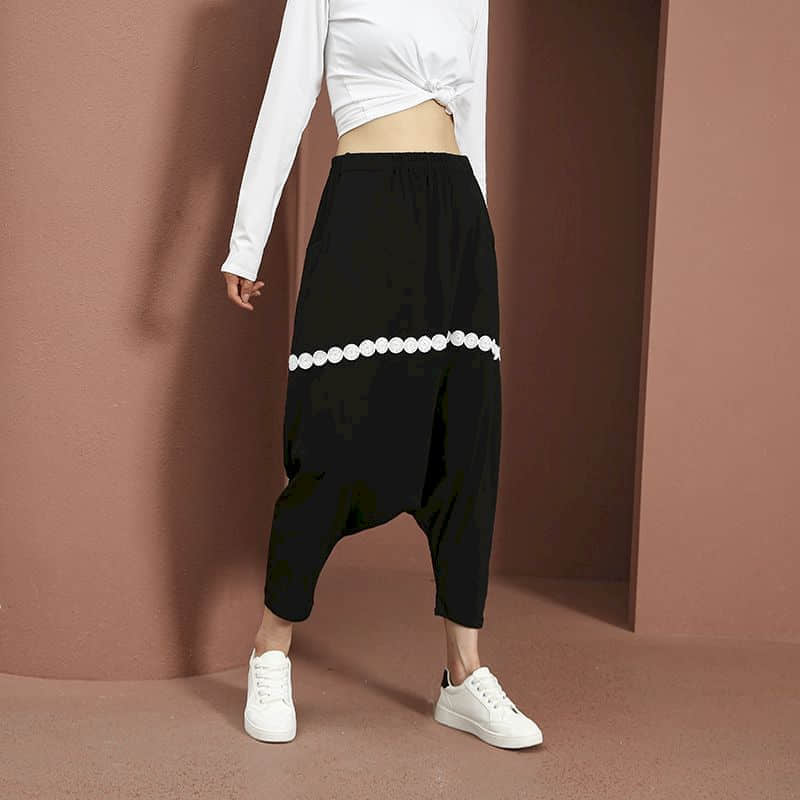 Baggy Pants Women Elastic Wais - Summer Clothing Drop 评论和价格