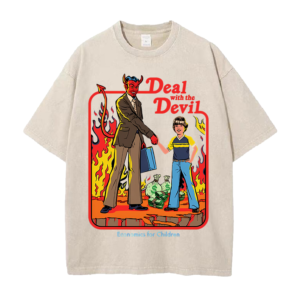 Deal Wich The Devil Printed T- - Summer Clothing Deals 评论和价格