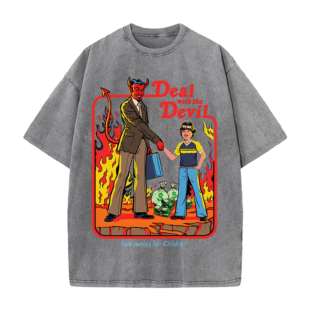 Deal Wich The Devil Printed T- - Summer Clothing Deals 评论和价格
