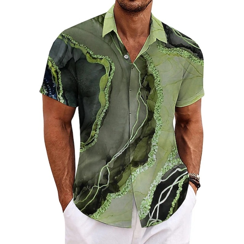 Men's Summer Shirt Vintage Pat - Summer Vacation Clothing Men 评论和价格