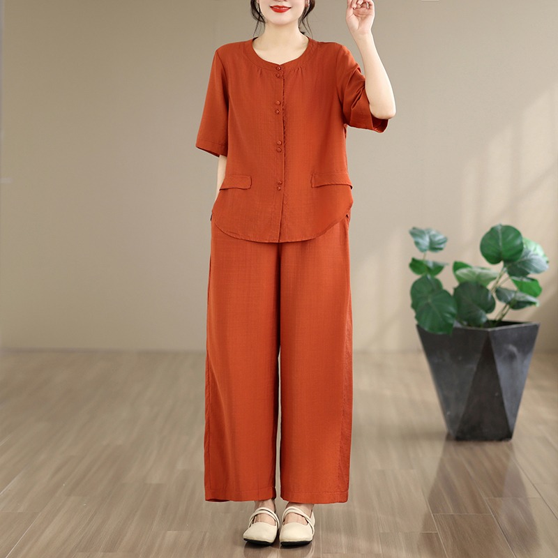 New Summer Cotton Linen Loose  - Summer Clothing For Women Over 60 评论和价格