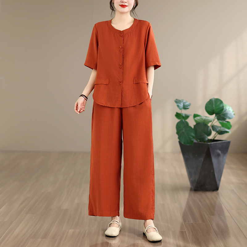 New Summer Cotton Linen Loose  - Summer Clothing For Women Over 60 评论和价格