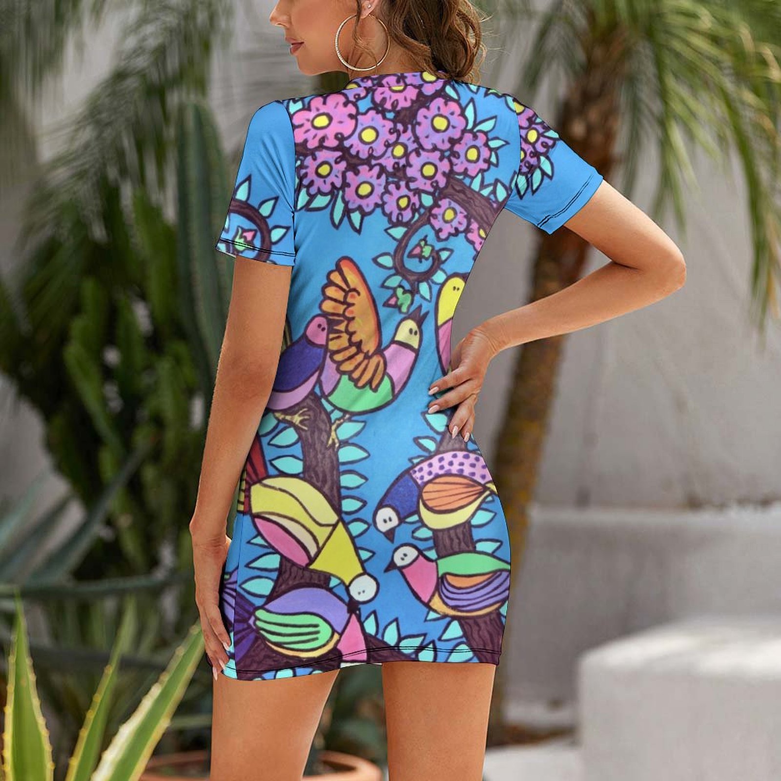 Birds on a Tree by Stef Short- - Summer Clothing Online 评论和价格