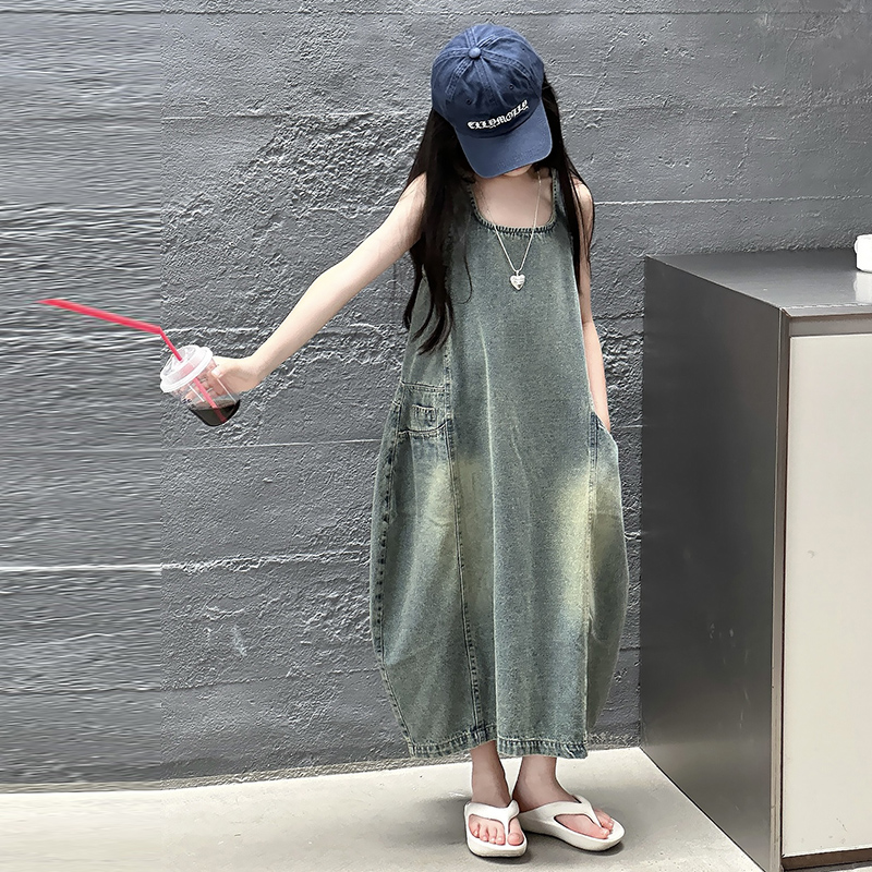 Vintage Blue Children Girls Hi - Summer Clothing Vintage 评论和价格