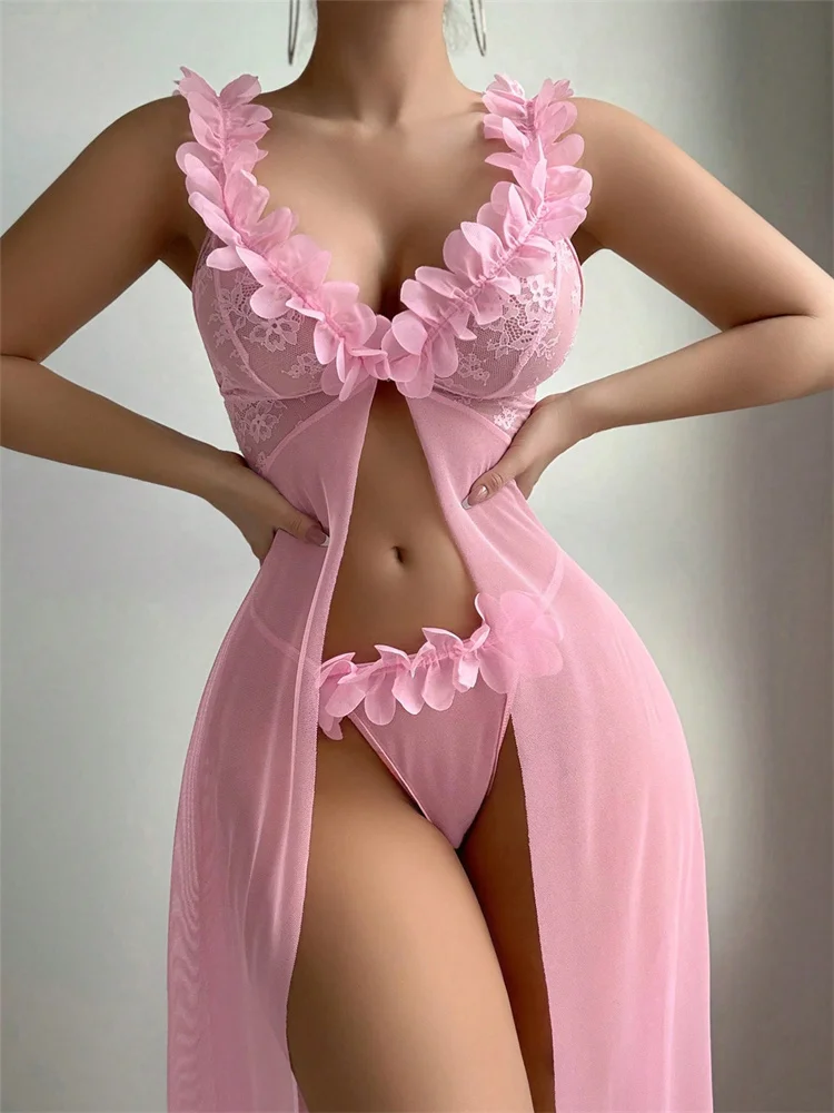 Pink Floral Sexy Nighties Wome - Summer Clothing Stores 评论和价格