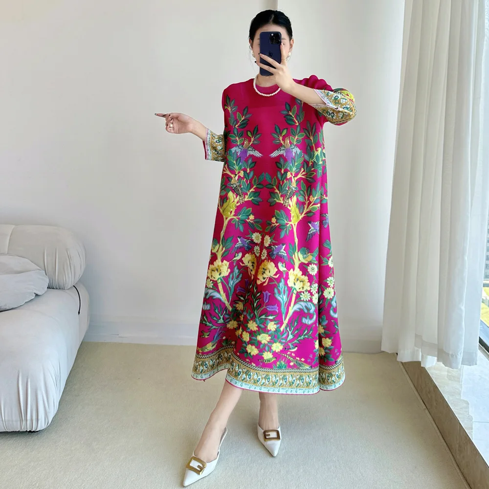 Miyake Vintage Print Dress Sev - Summer Clothing Essentials Women 评论和价格