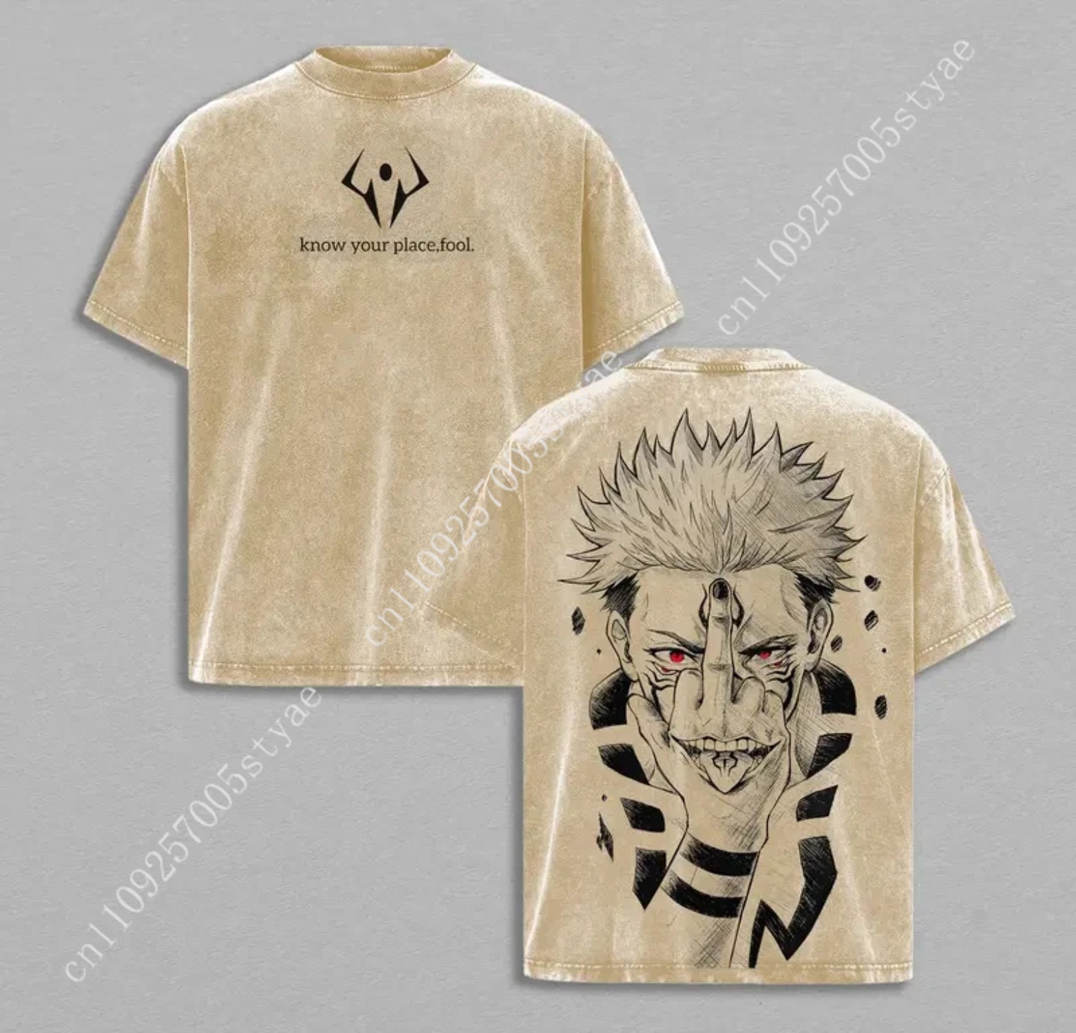Anime  Ryomen Sukuna Graphic T - Summer Clothing Vintage 评论和价格