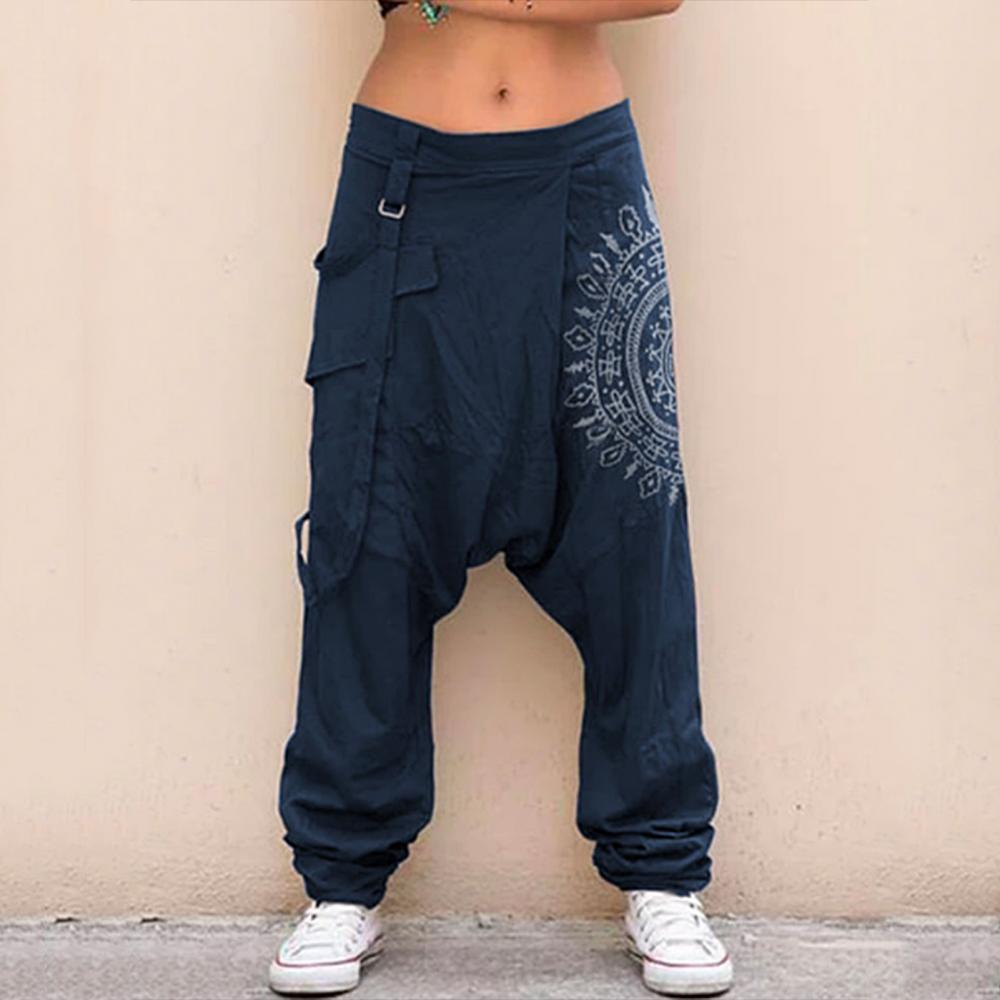 Retro Printed Women Loose Pant - Summer Clothing Drop 评论和价格
