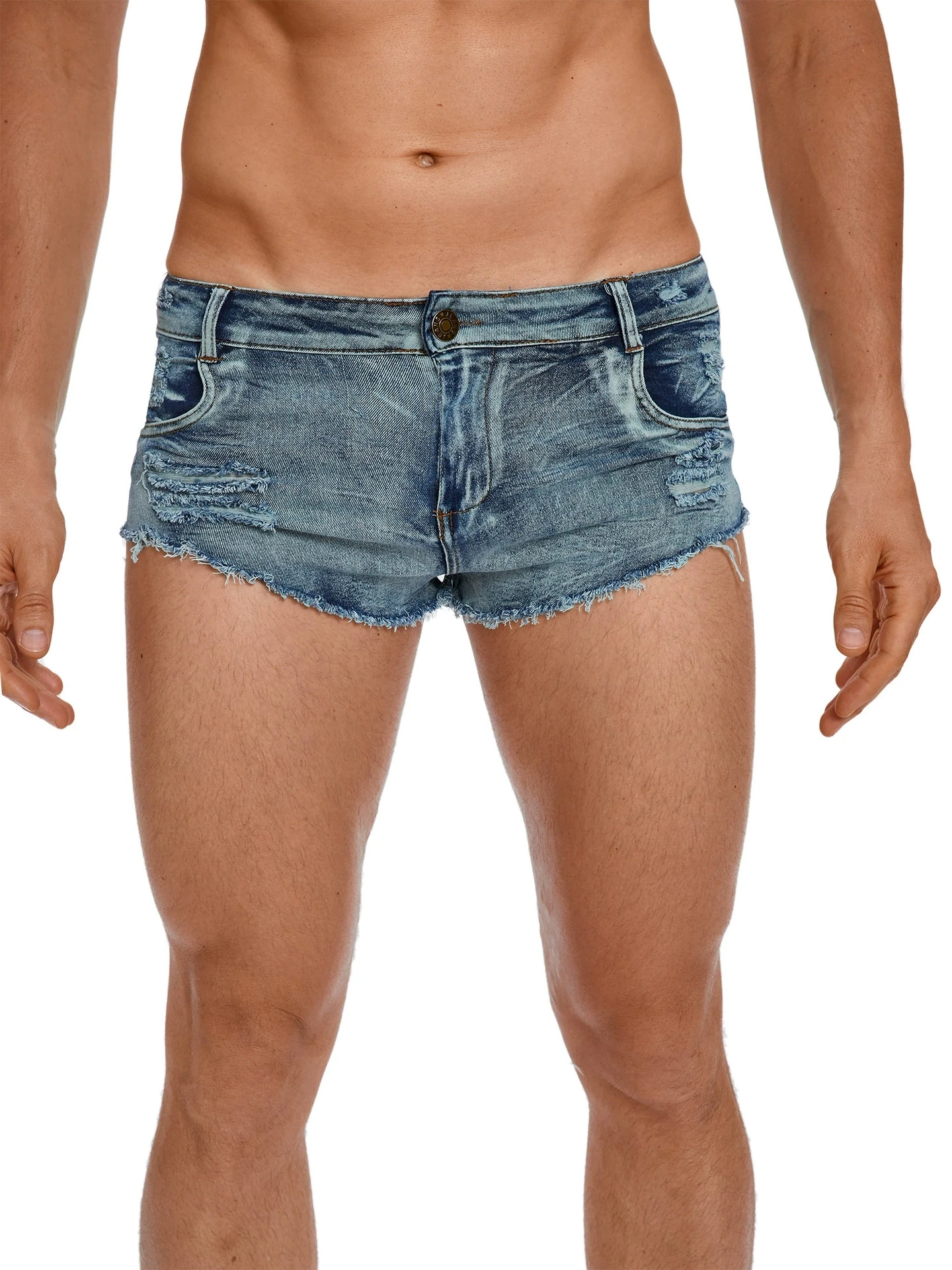 Men's Low Waist Jeans Shorts F - Summer Clothing Vintage 评论和价格